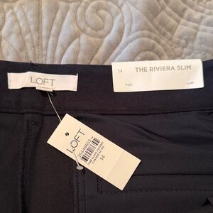 LOFT Classic Black Riviera Slim Trousers